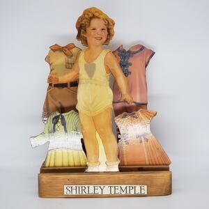 Vintage Shirley Temple Wooden Dress-Up with Stand